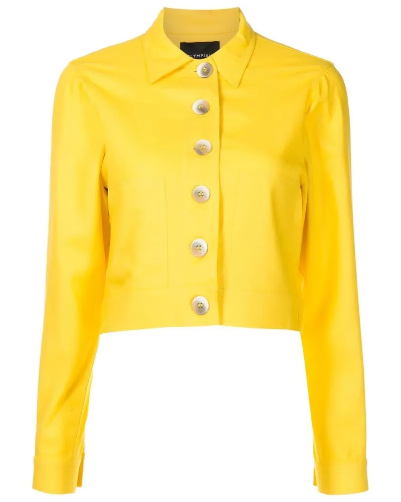 OLYMPIAH Cropped-Jacke mit Knöpfen - Gelb Gelb