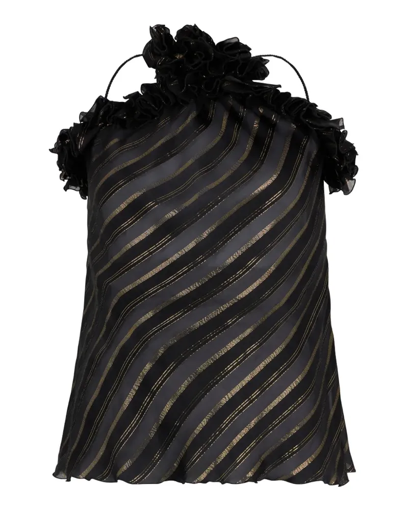 Philosophy Di Lorenzo Serafini Top mit Rüschen - Schwarz Schwarz