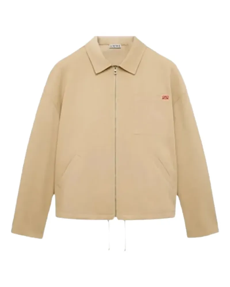 Loewe Jacke aus Baumwolle mit Reißverschluss - Nude Nude