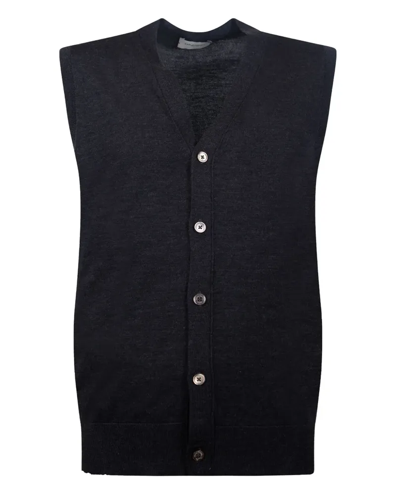Paolo Pecora Milano Geknöpfte Weste - Grau Grau