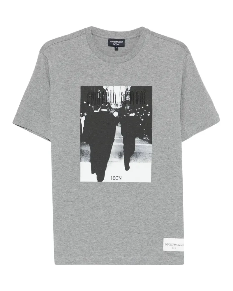 Emporio Armani printed T-shirt - Grau Grau