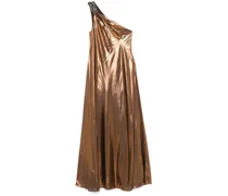 Foliertes Abendkleid - Braun