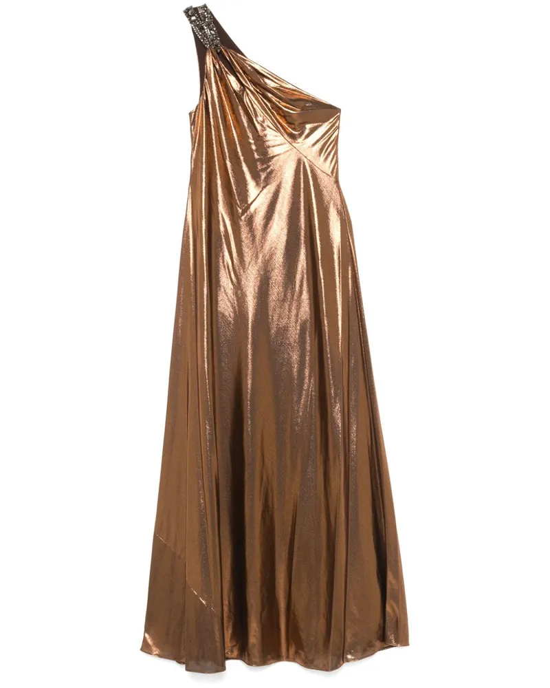 Ralph Lauren Foliertes Abendkleid - Braun Braun