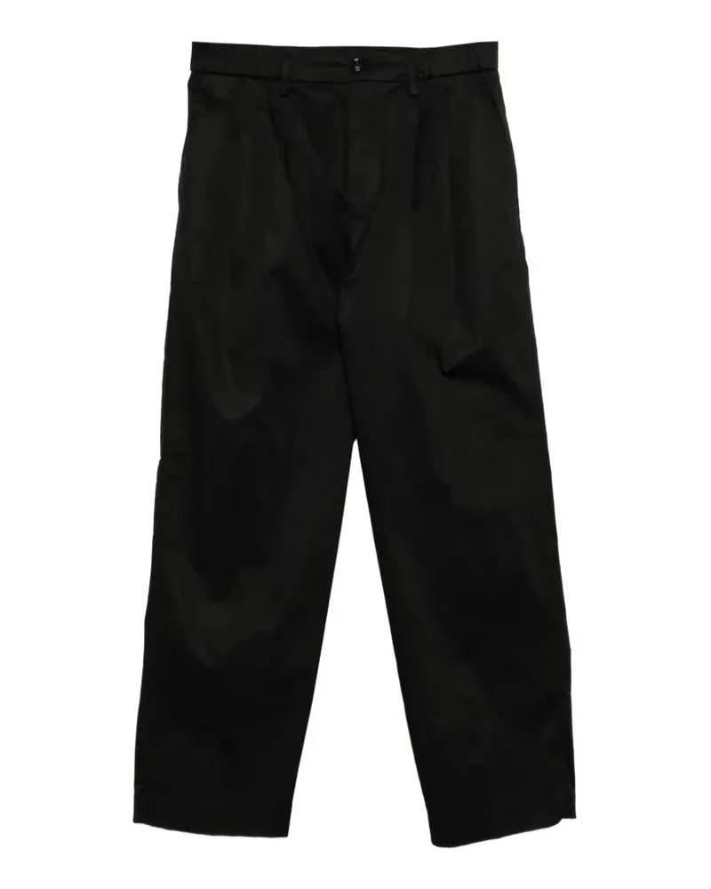 Les Hommes pleated tailored trousers - Schwarz Schwarz