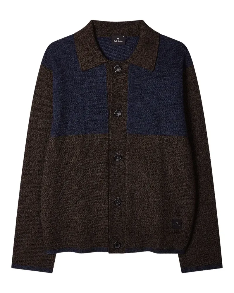 Paul Smith Cardigan in Colour-Block-Optik - Grün Grün
