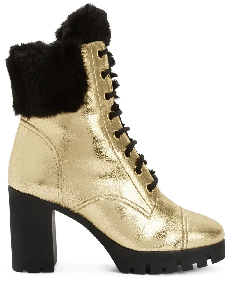 Giuseppe Zanotti Stiefel im Metallic-Look 90mm - Gold Gold