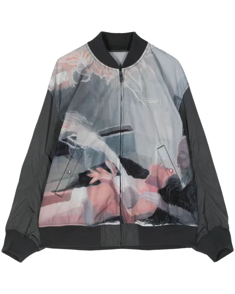 Undercover Bomberjacke mit grafischem Print - Grau Grau
