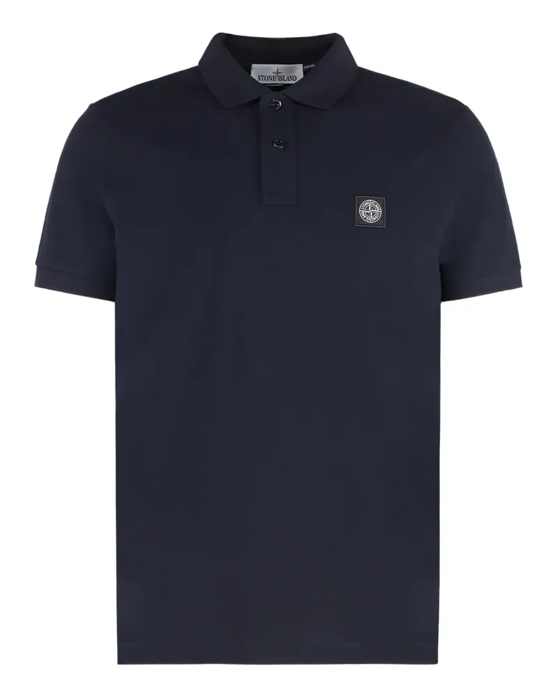 Stone Island Poloshirt mit Kompass-Patch - Blau Blau