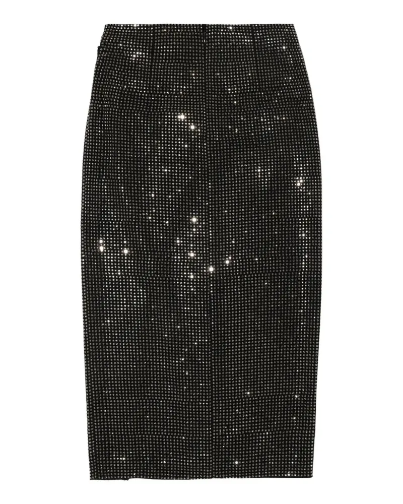 Roland Mouret crystal-embellished ruched skirt - Schwarz Schwarz