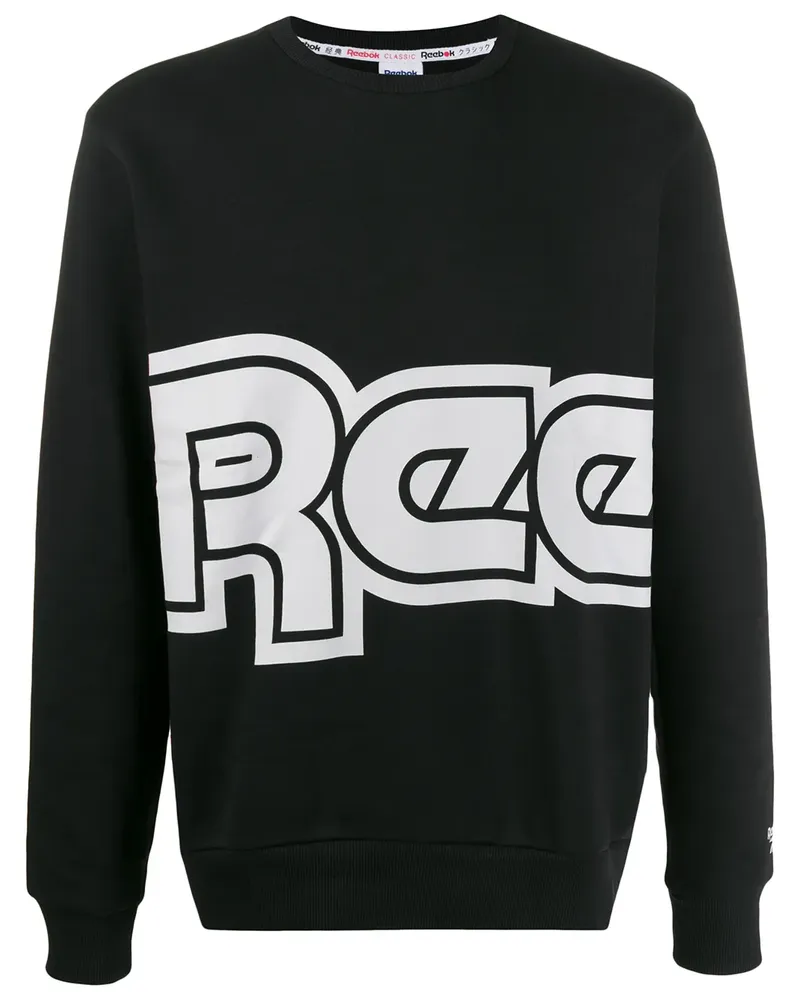 Reebok Sweatshirt mit Retro-Logo - Schwarz Schwarz