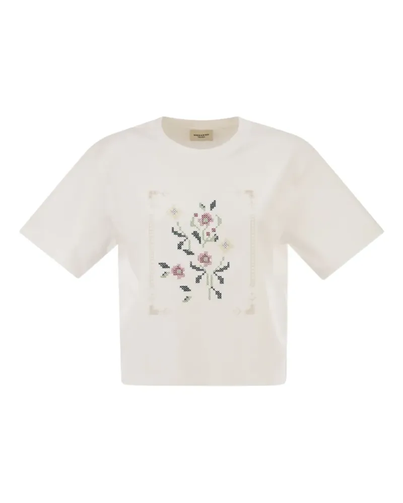 Max Mara graphic-print T-shirt - Weiß Weiß