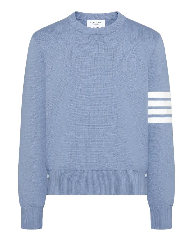 Thom Browne Pullover mit Streifen-Logo - Blau Blau