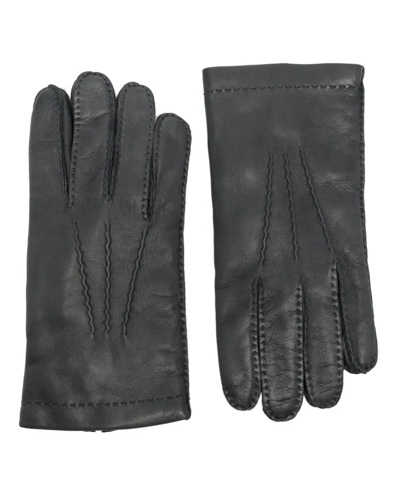 Eleventy Handschuhe aus Leder - Schwarz Schwarz