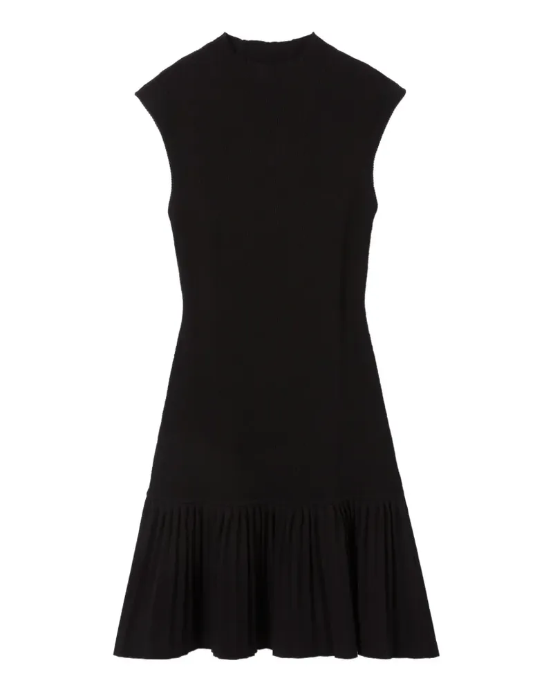 Claudie Pierlot Strickkleid mit Falten - Schwarz Schwarz