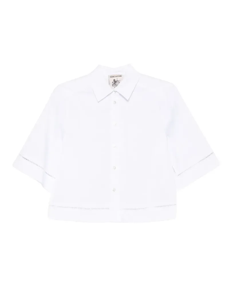 Semicouture Madelaine short-sleeve shirt - Weiß Weiß