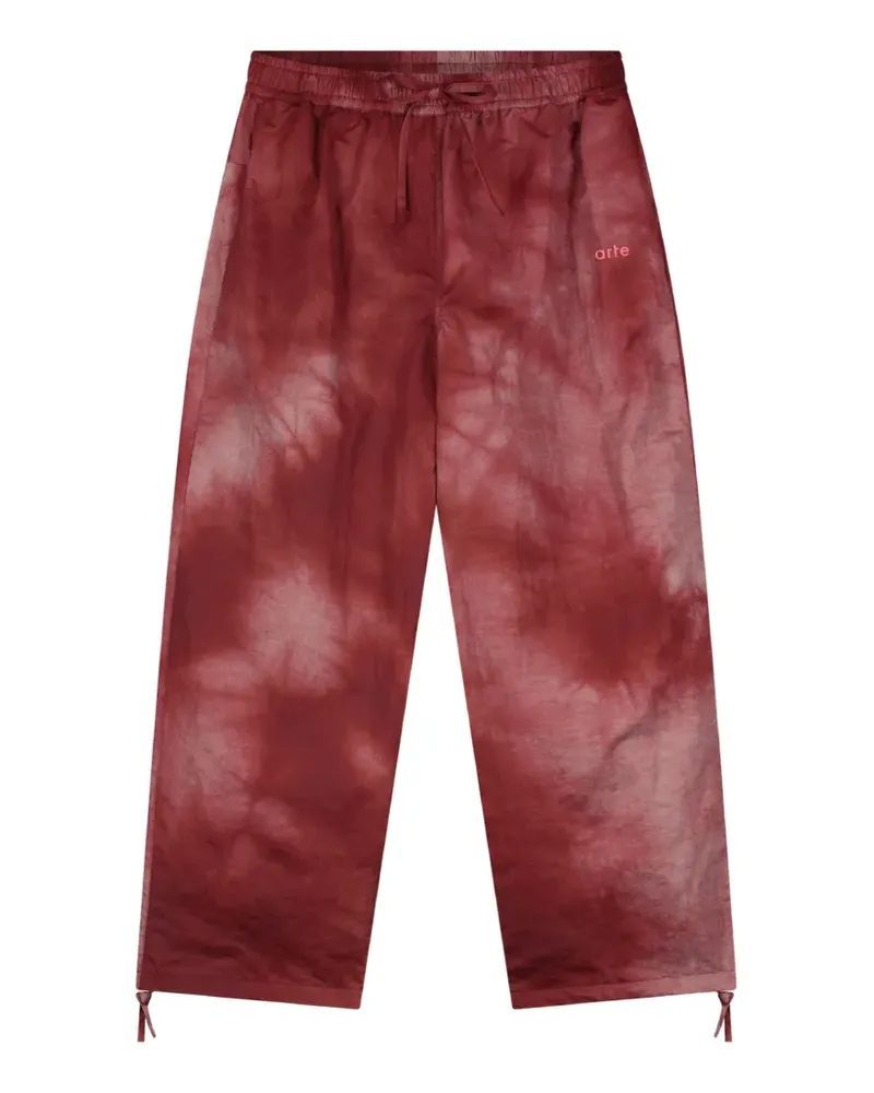 Arte Antwerp Jogginghose mit Batikmuster - Rot Rot