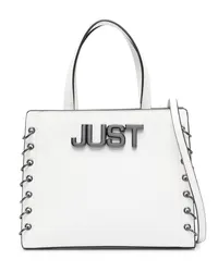 Just Cavalli Shopper mit Logo-Schild Weiß