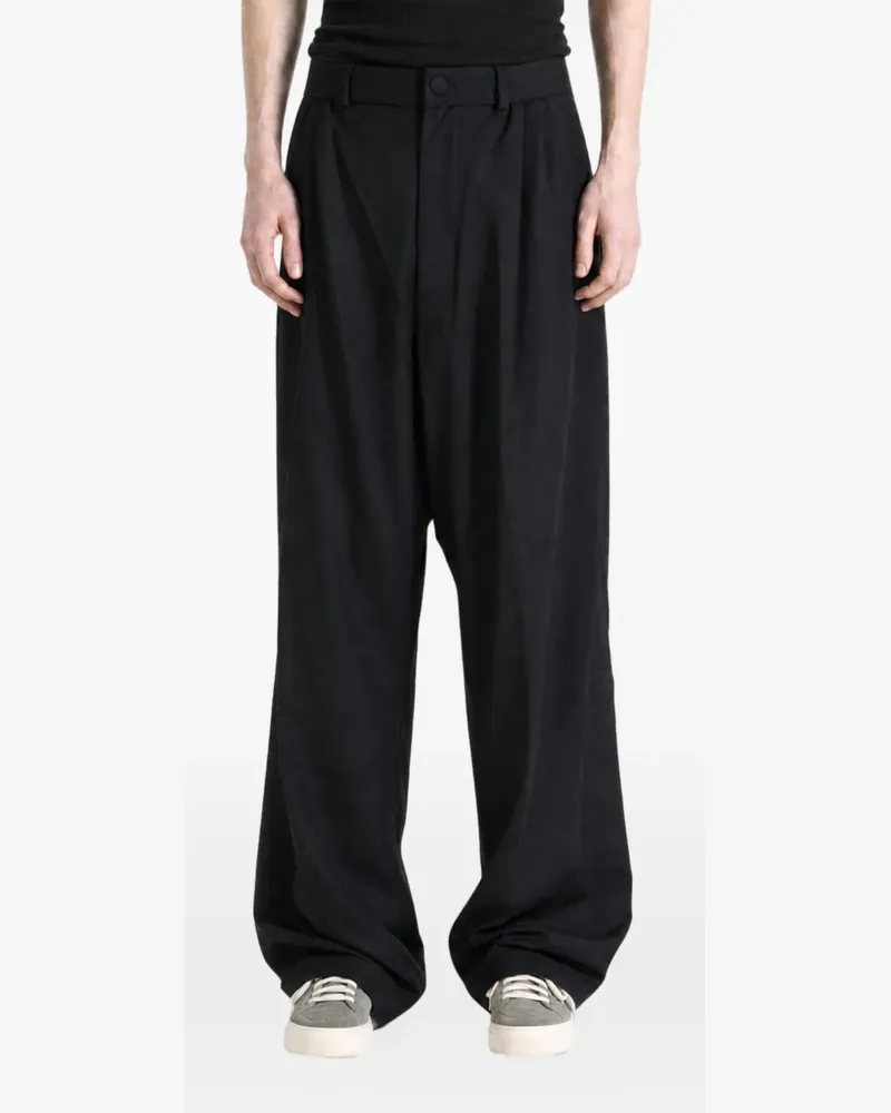 KIKO KOSTADINOV Bundfaltenhose mit Einsätzen - Schwarz Schwarz
