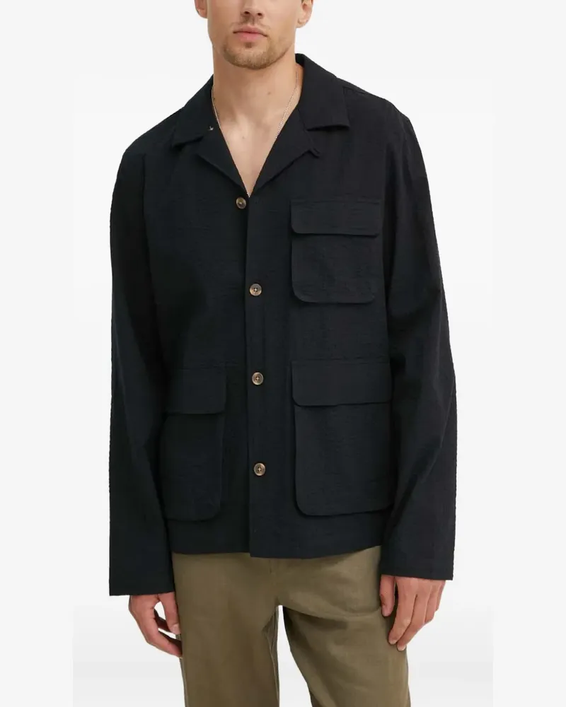 LES DEUX cargo-pocket shirt - Schwarz Schwarz