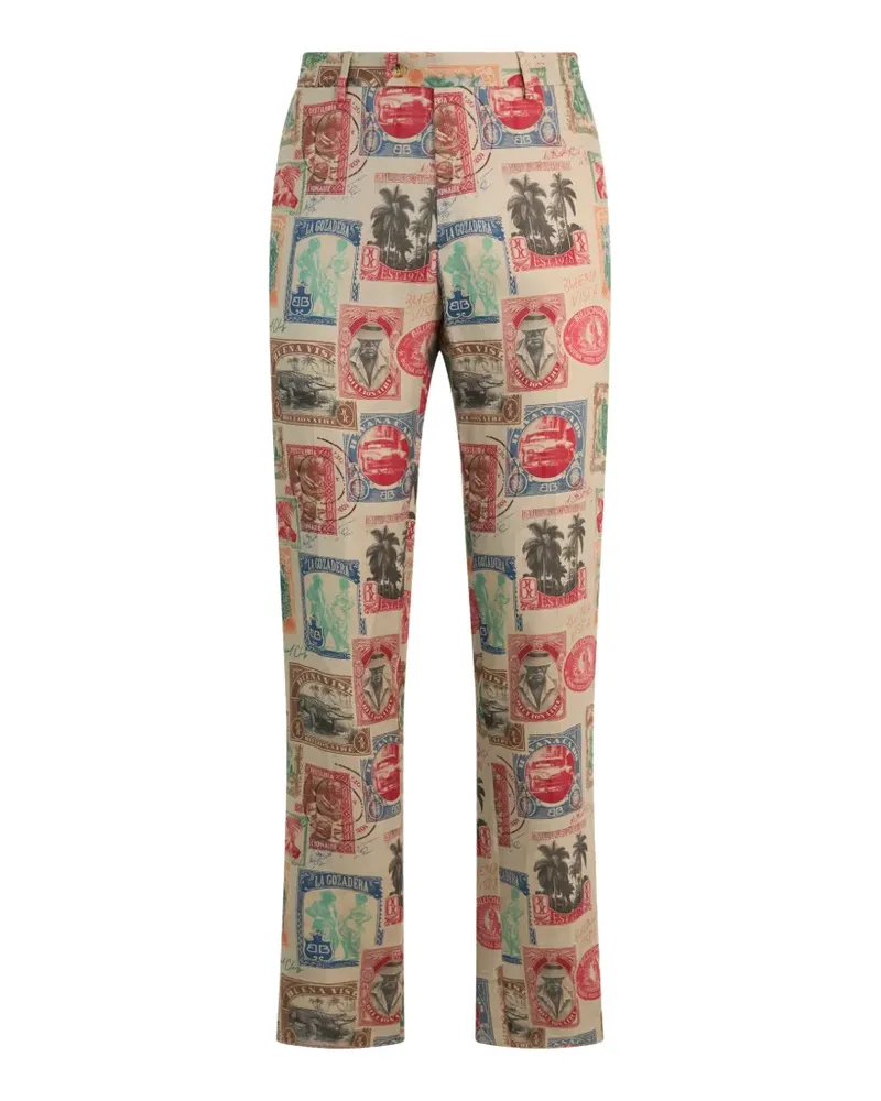 Billionaire Leinenhose mit Print - Nude Nude