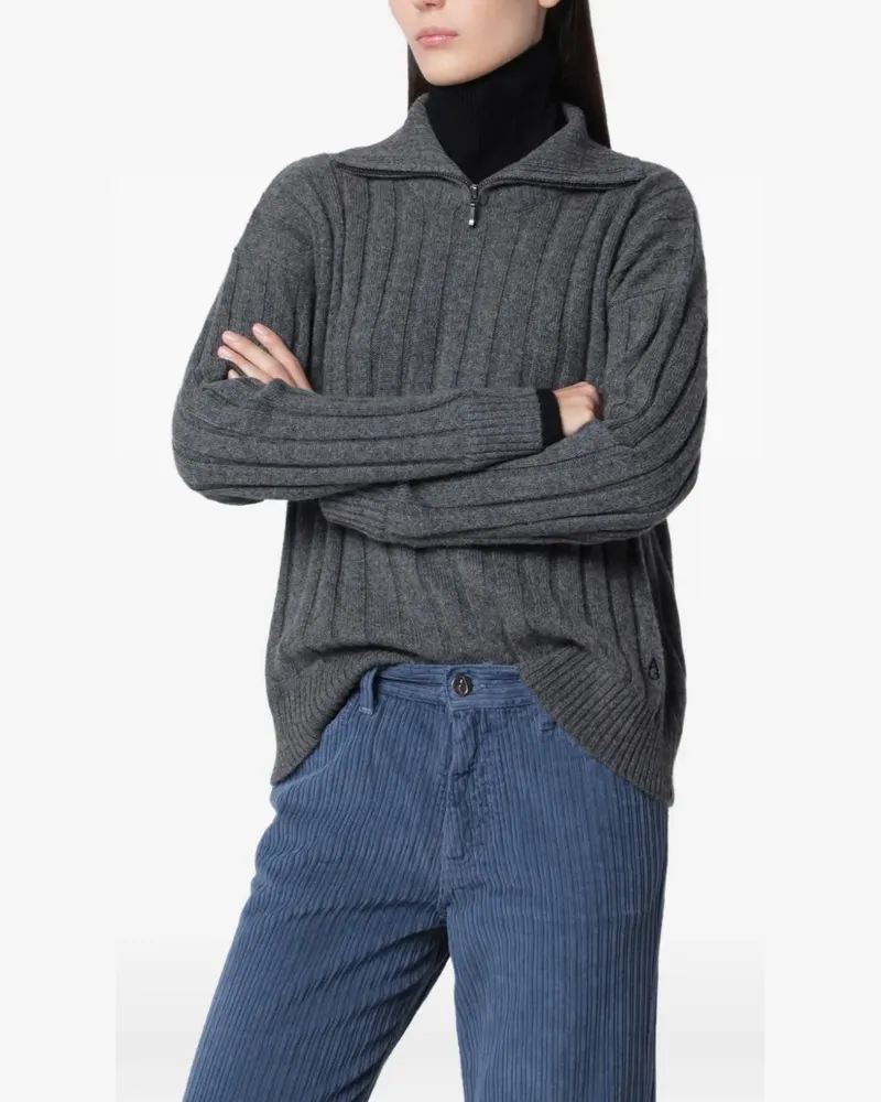 Alexandra Golovanoff Michel gerippter Pullover - Grau Grau