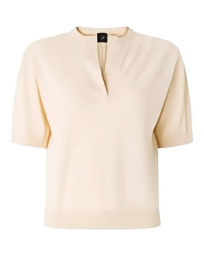 Pinko Pullover aus Wolle und Kaschmir mit V-Ausschnitt - Nude Nude
