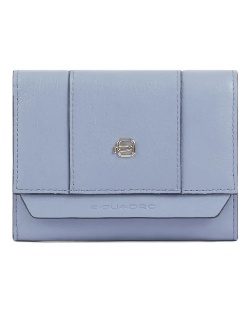 Piquadro trifold leather wallet - Blau Blau