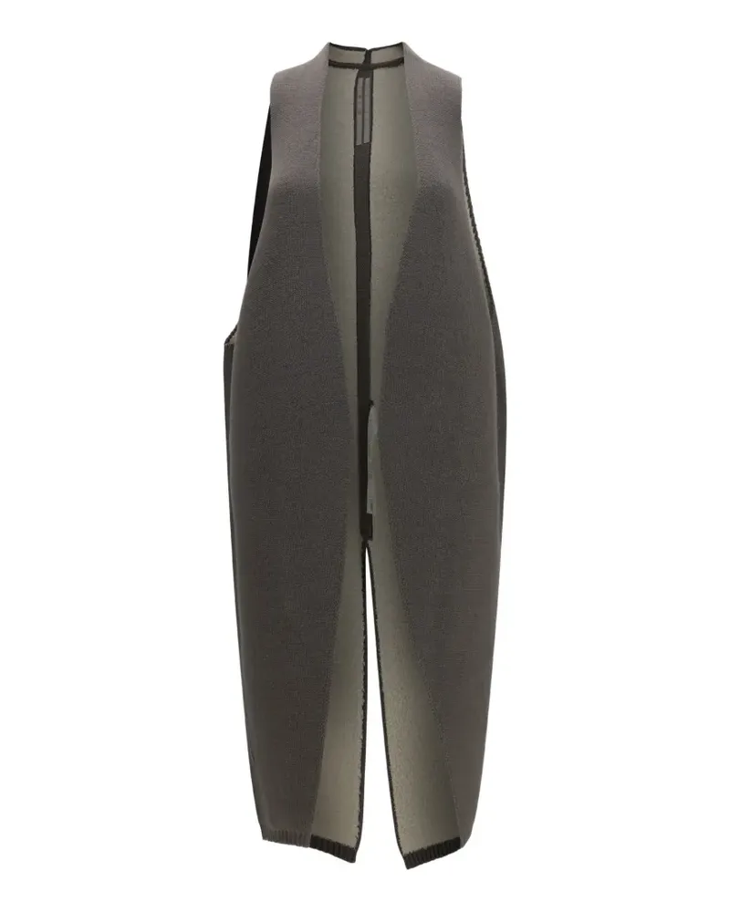 Rick Owens knit shearling-lined gilet - Grau Grau