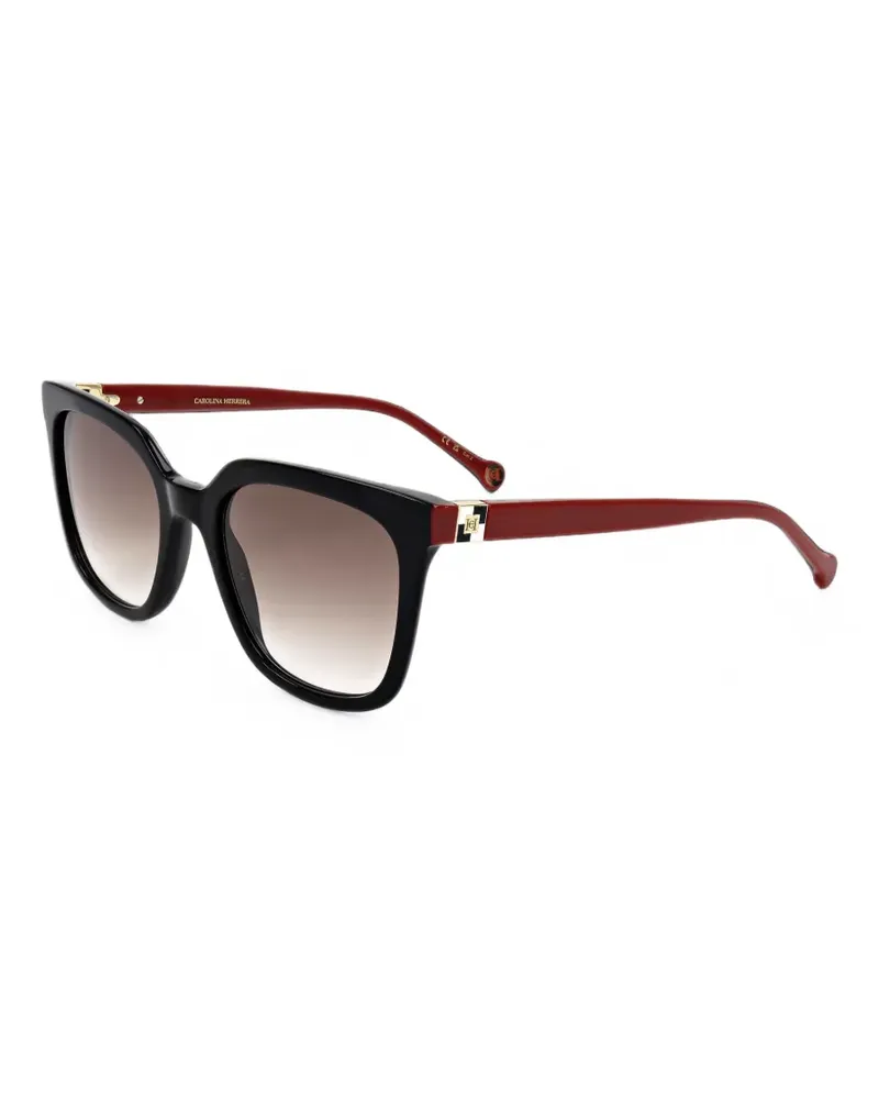 Carolina Herrera New York logo-detail square-frame sunglasses - Schwarz Schwarz