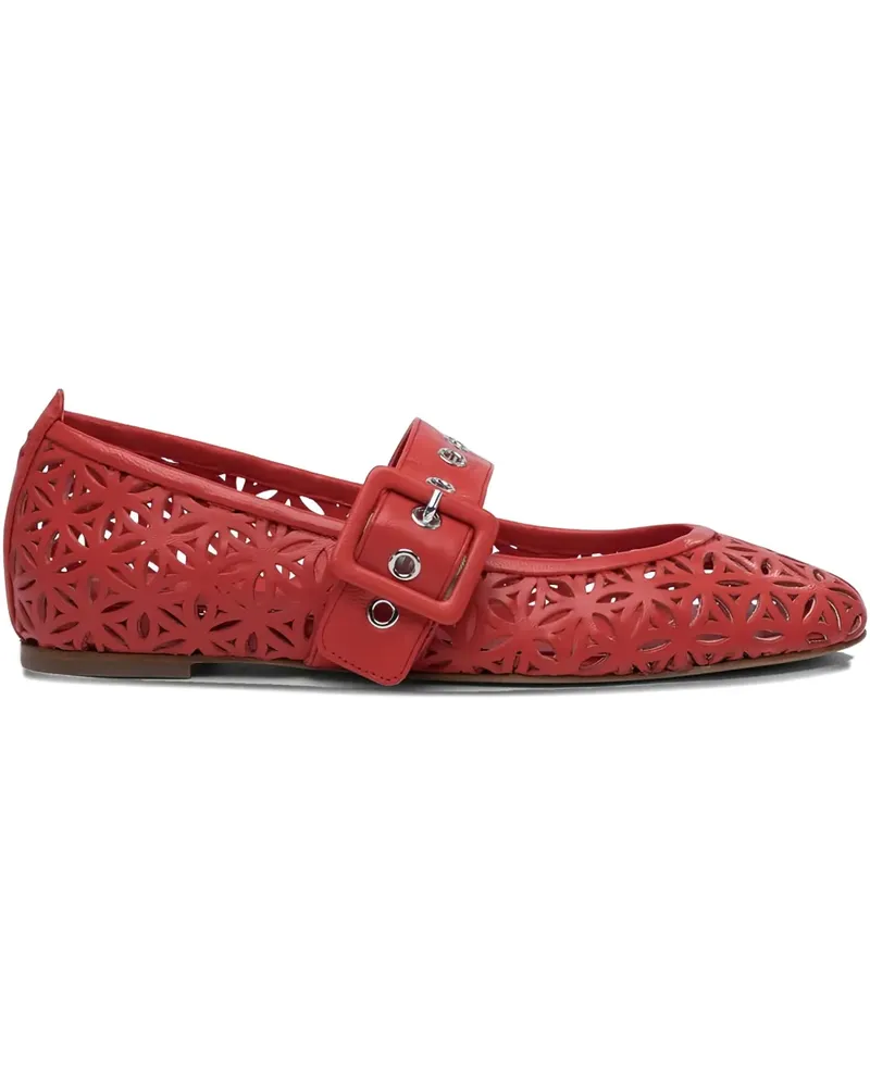 HALMANERA Ballerinas mit Laser-Cuts - Rot Rot
