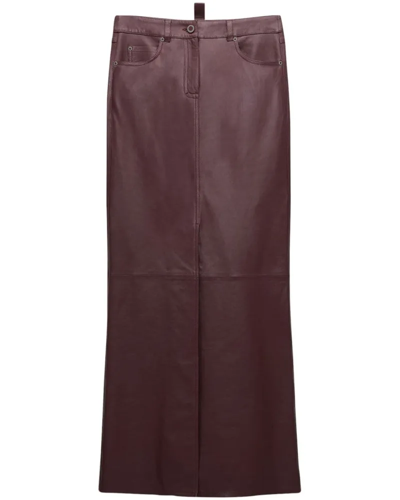 Dorothee Schumacher Gerader Lederrock Rot