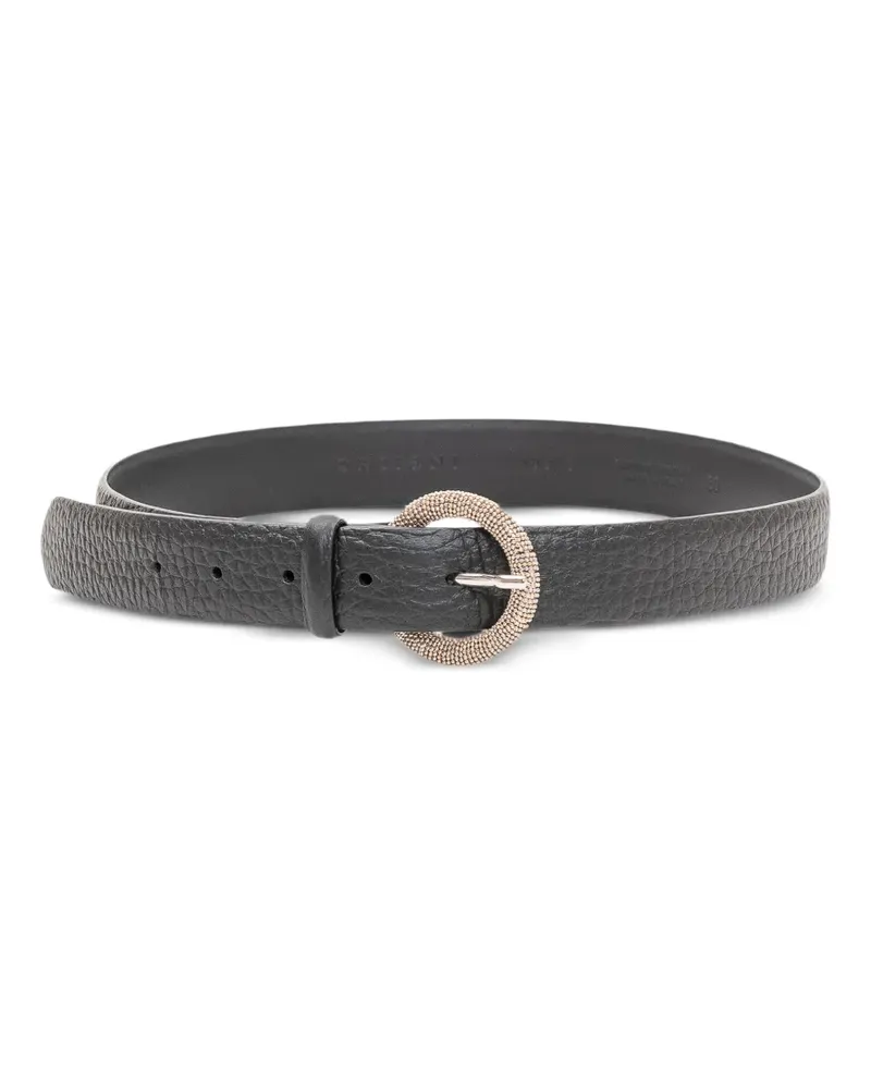Orciani pebbled leather belt - Schwarz Schwarz