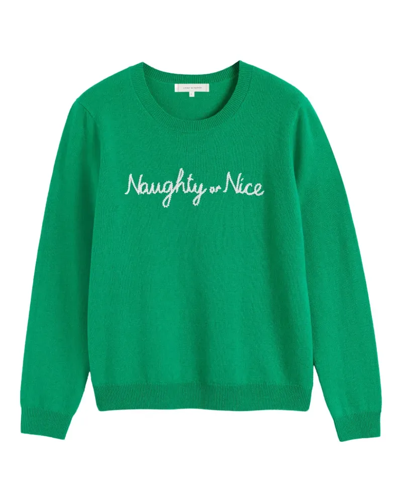 Chinti & Parker Pullover mit Slogan-Stickerei - Grün Grün