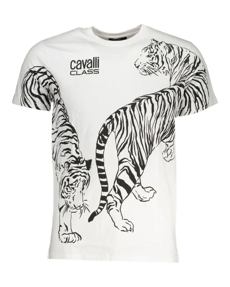 Roberto Cavalli tiger-print T-shirt - Weiß Weiß