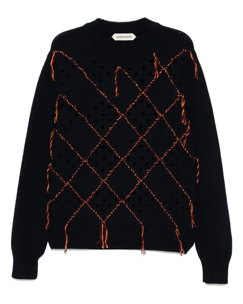 Namacheko Pullover mit Intarsienmuster - Blau Blau