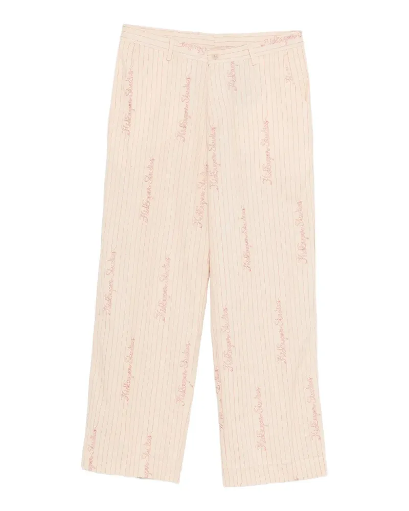 KidSuper pinstripe logo trousers - Nude Nude