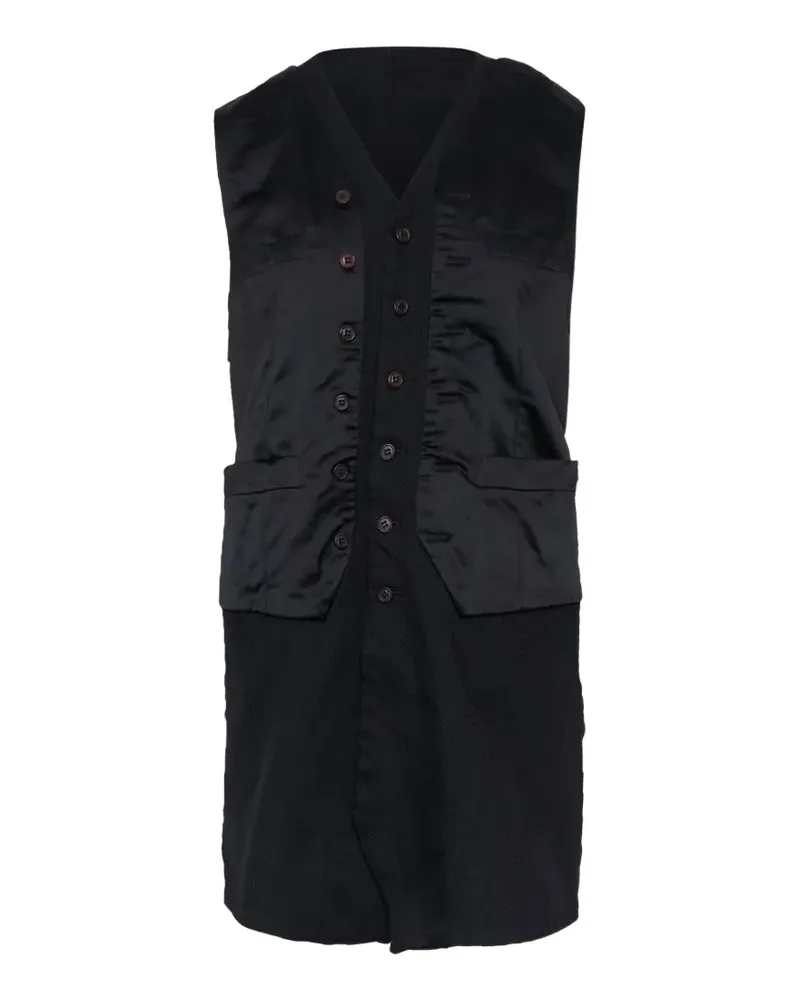 Comme des Garçons Heavy Kersey vest - Schwarz Schwarz