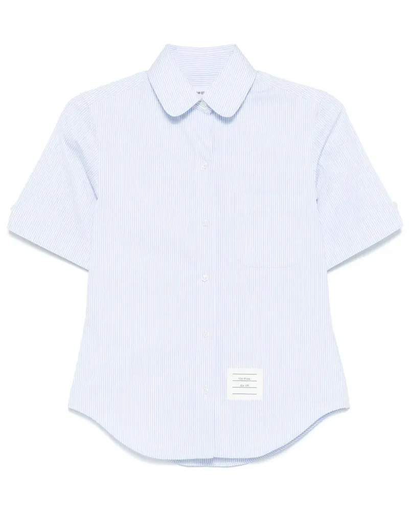 Thom Browne Gestreiftes Hemd aus Popeline - Blau Blau