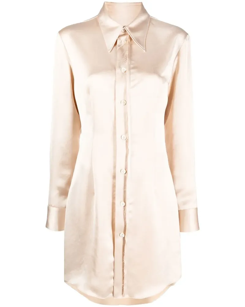 Maison Margiela Hemdkleid aus Satin - Nude Nude