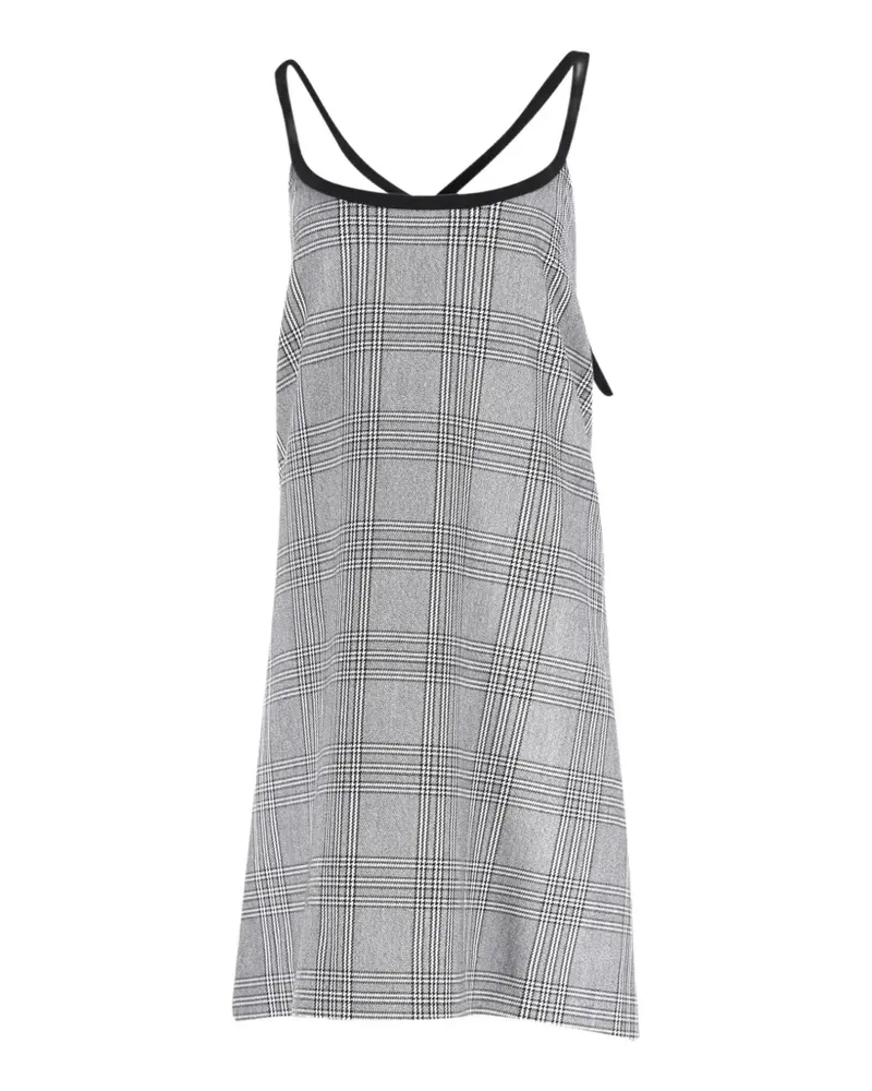 Maje plaid cross-strap mini dress - Grau Grau