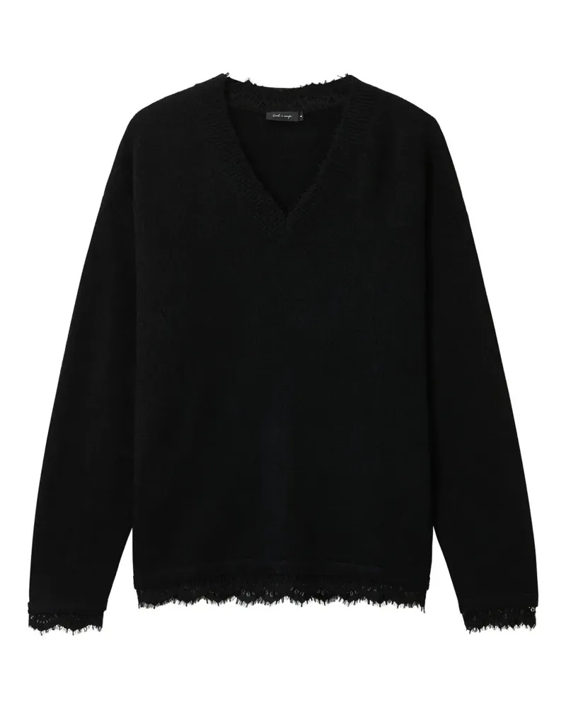 Tout a Coup Pullover mit V-Ausschnitt - Schwarz Schwarz