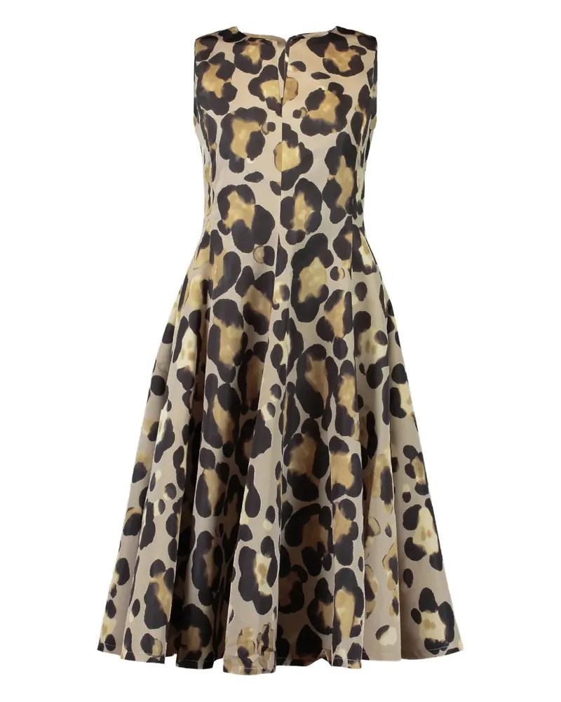 Sara Roka Ärmelloses Mariella Kleid mit Animal-Print - Nude Nude