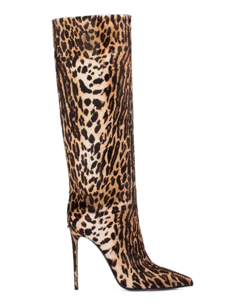 Le Silla Eva Stiefel mit Leoparden-Print - Braun Braun