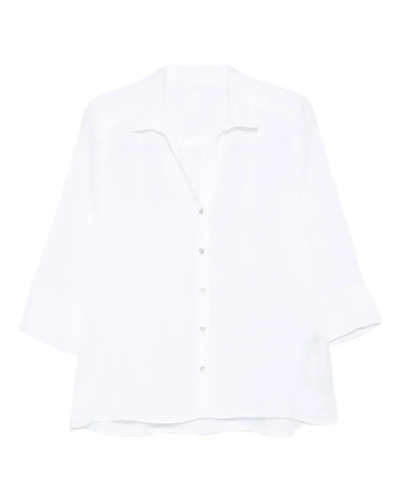 120% Lino buttoned shirt - Weiß Weiß