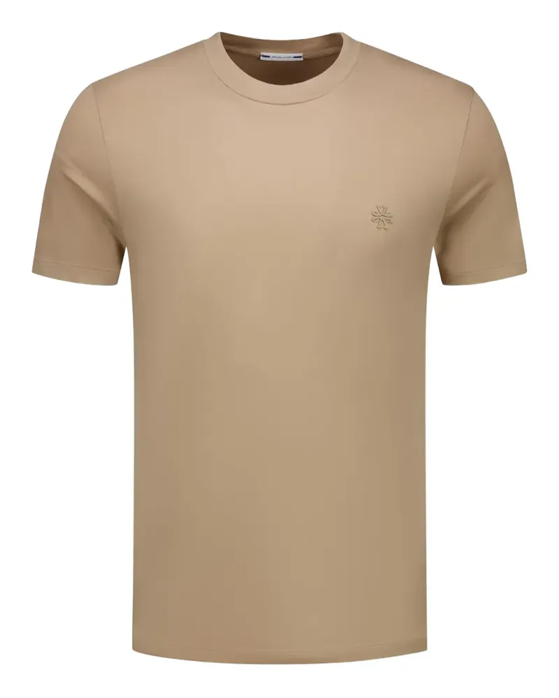 Jacob Cohën logo-embroidered T-shirt - Nude Nude