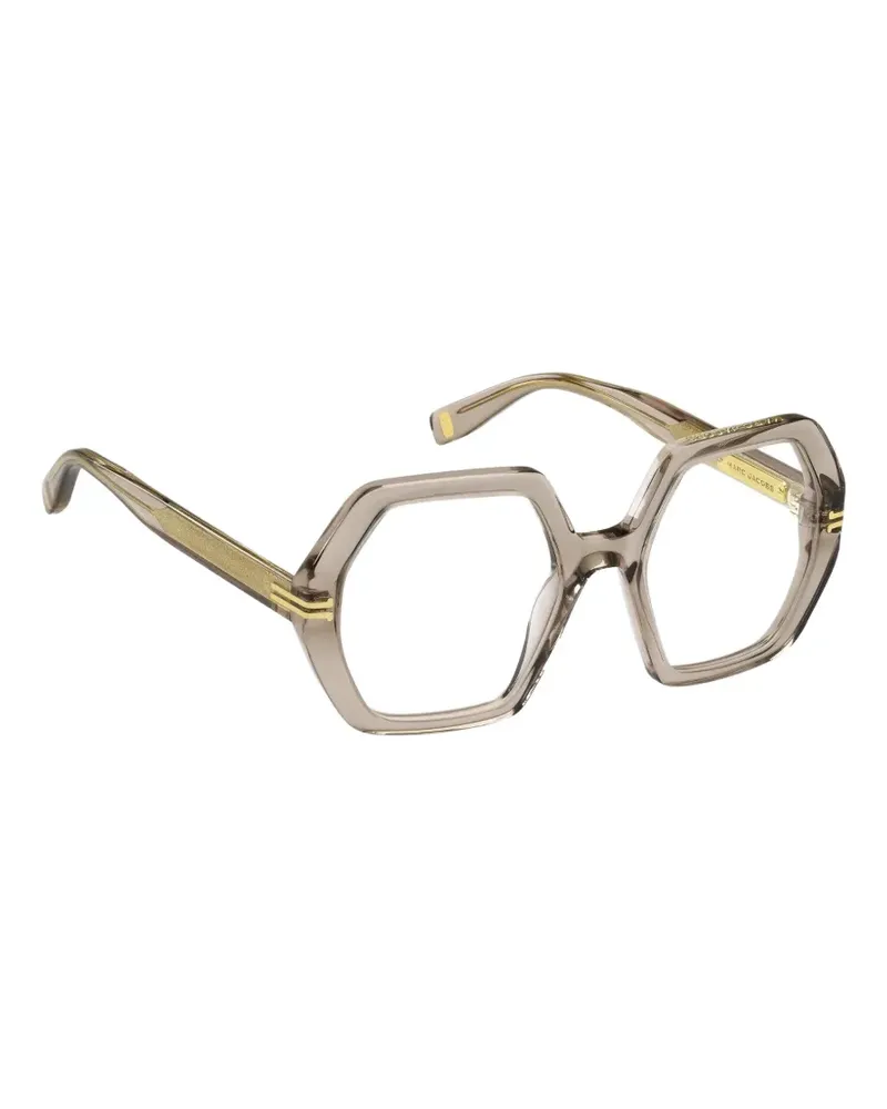 Marc Jacobs geometric-frame glasses - Nude Nude