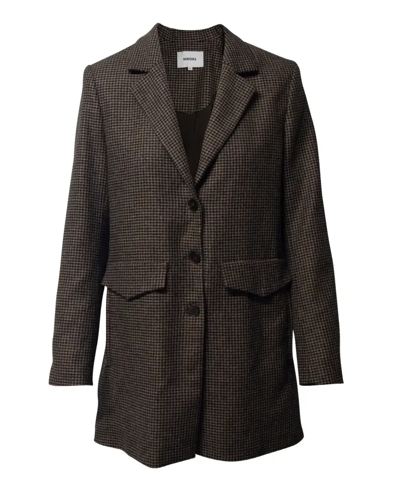 Nanushka houndstooth button blazer - Braun Braun