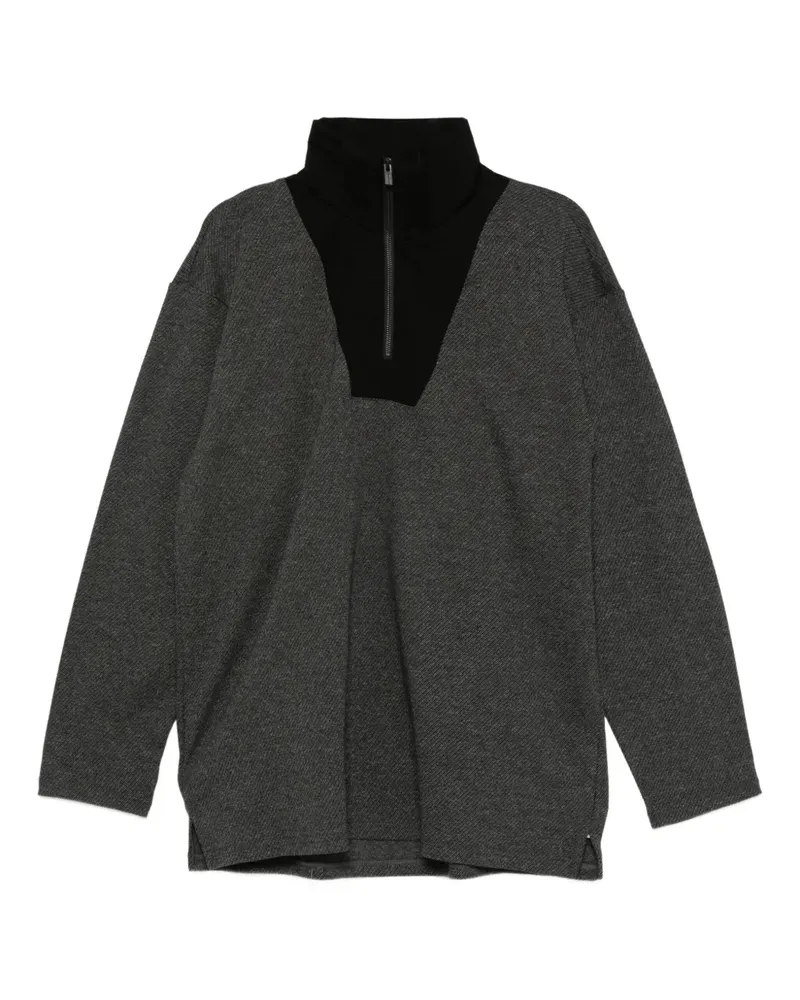 Yohji Yamamoto Pullover mit Stehkragen - Grau Grau