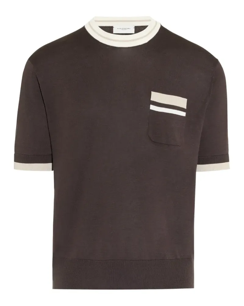 Paolo Pecora Milano short-sleeve sweater - Braun Braun