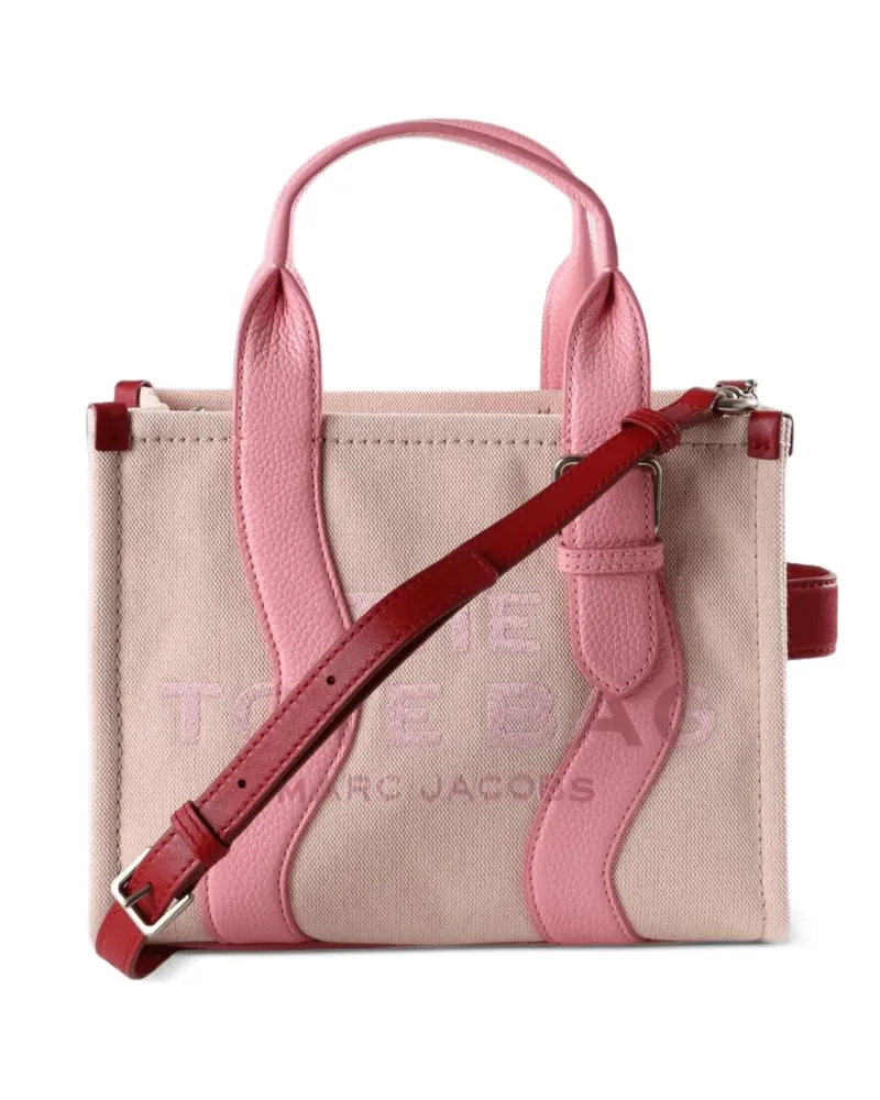 Marc Jacobs small The Wavy leather-trim tote bag - Rosa Rosa
